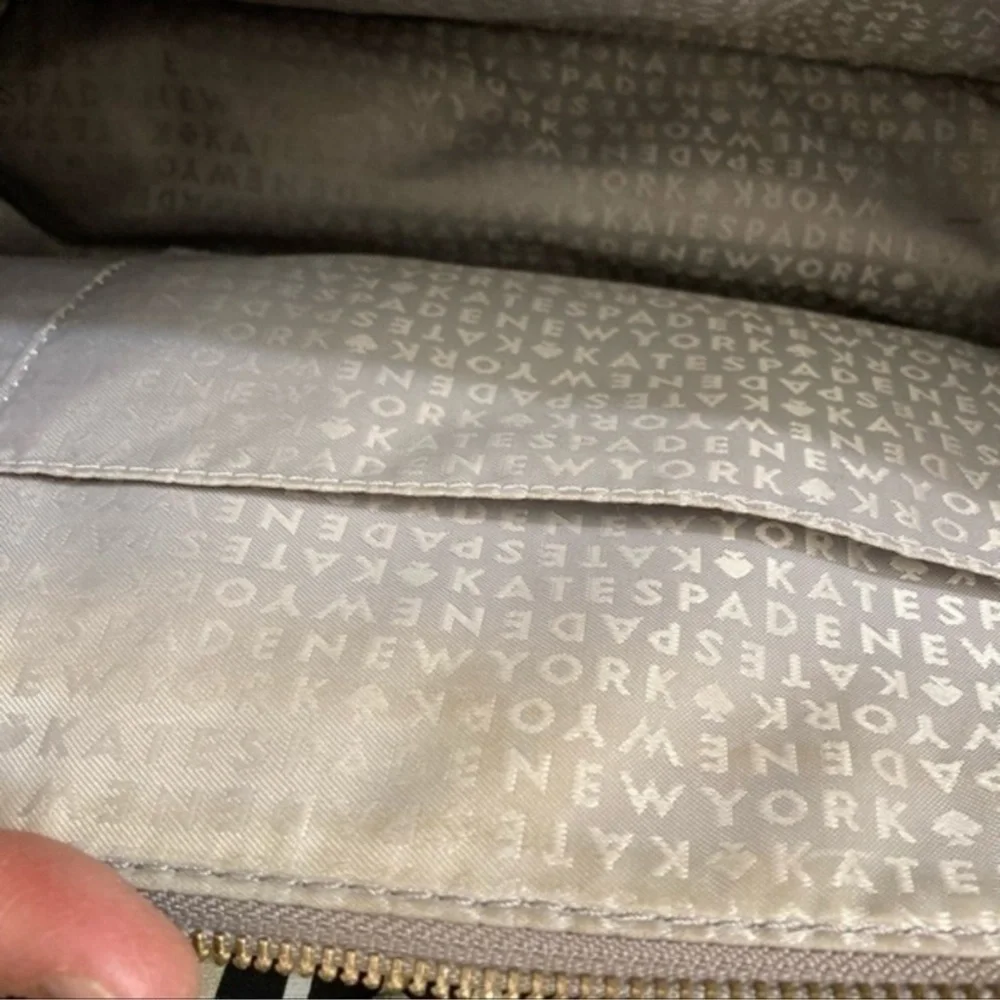 Kate Spade New York gray pebbled leather mulberry street lose satchel bag